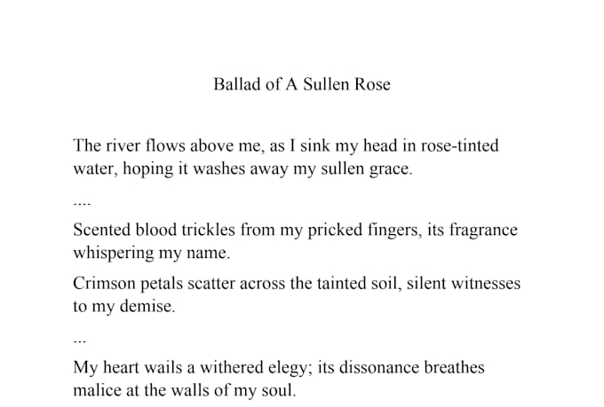write romantic horror microfictions for you